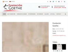Tablet Screenshot of fundaciongoethe.org